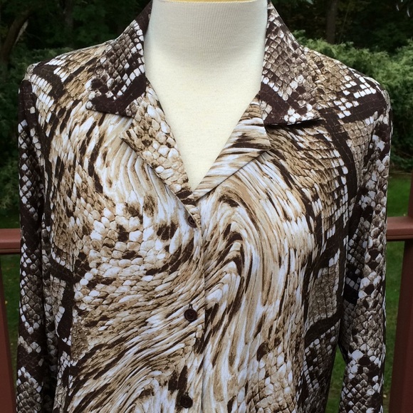 Michael Michael Kors medium brown combo top. - Picture 2 of 9